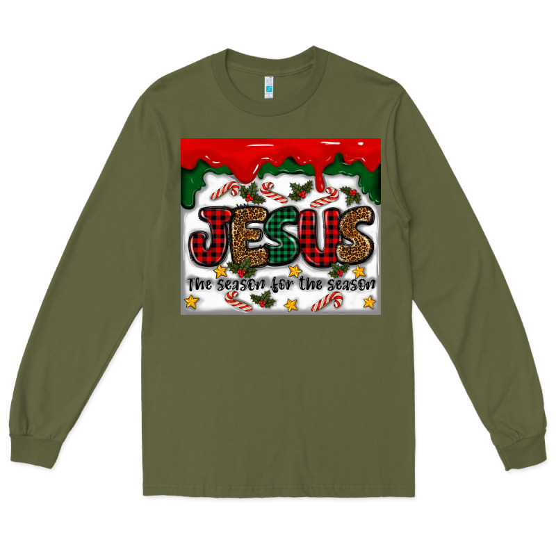 Jesus The Reason For The Season Long Sleeve Tee by MaliasSmallBusiness | Teevron