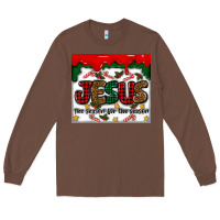 Chestnut jesus the reason for the season Long Sleeve Tee - MaliasSmallBusiness