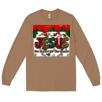 Toasted Coconut jesus the reason for the season Long Sleeve Tee - MaliasSmallBusiness