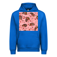 Valentines Day Strawberries In Cream Seamless Pattern Urban Hoodie | Teevron