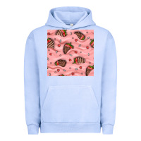 Pigment Grape Ice valentines day strawberries in cream seamless pattern Urban Hoodie - BundleAndBundleShop