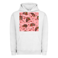Pigment Lunar Rock valentines day strawberries in cream seamless pattern Urban Hoodie - BundleAndBundleShop