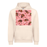 Sandshell valentines day strawberries in cream seamless pattern Urban Hoodie - BundleAndBundleShop
