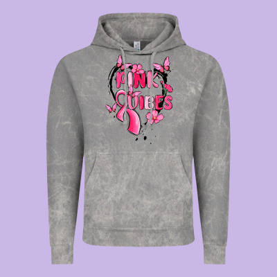 Pink Vibes Vintage Hoodie Designed By Maliassmallbusiness