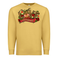 Antique Gold love christmas reindeer Premium Sweatshirt - CowGirlArtShop