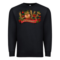 Black love christmas reindeer Premium Sweatshirt - CowGirlArtShop