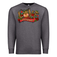 Charcoal Heather love christmas reindeer Premium Sweatshirt - CowGirlArtShop
