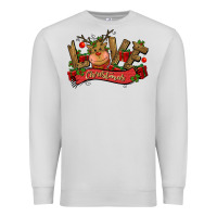 Dove Grey love christmas reindeer Premium Sweatshirt - CowGirlArtShop