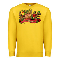 Lemon love christmas reindeer Premium Sweatshirt - CowGirlArtShop