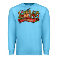Ocean Blue love christmas reindeer Premium Sweatshirt - CowGirlArtShop