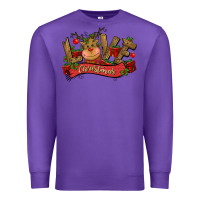 Purple love christmas reindeer Premium Sweatshirt - CowGirlArtShop