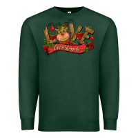 Sports Green love christmas reindeer Premium Sweatshirt - CowGirlArtShop