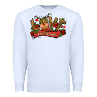 White love christmas reindeer Premium Sweatshirt - CowGirlArtShop