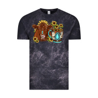 Cloud Black sunflower coffee cup red angus gemstone Vintage Tee - JahusDesignShop
