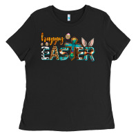 Black western happy easter Ladies Tee - AdoDesignShop