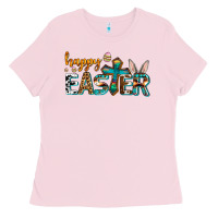 Bubblegum Pink western happy easter Ladies Tee - AdoDesignShop