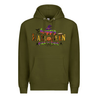 Army Green happy halloween trick or treat Premium Hoodie - CowGirlArtShop