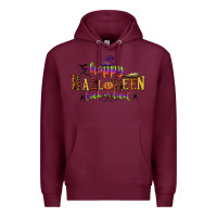 Burgundy happy halloween trick or treat Premium Hoodie - CowGirlArtShop