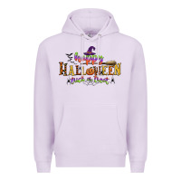 Lilac happy halloween trick or treat Premium Hoodie - CowGirlArtShop