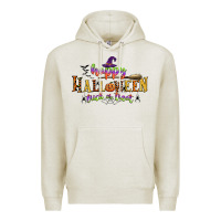 Oatmeal Heather happy halloween trick or treat Premium Hoodie - CowGirlArtShop