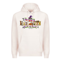 Pale Pink happy halloween trick or treat Premium Hoodie - CowGirlArtShop