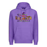 Purple happy halloween trick or treat Premium Hoodie - CowGirlArtShop