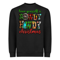 Black Have yourself a rowdy howdy Christmas Heavyweight Sweatshirt - NancyCooperArtShop