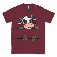 Burgundy custom cow Classic Tee - MaliasSmallBusiness