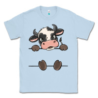 Dusty Blue custom cow Classic Tee - MaliasSmallBusiness