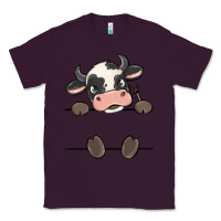 Plum custom cow Classic Tee - MaliasSmallBusiness