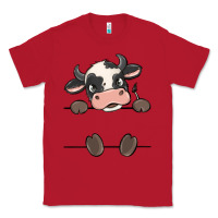 Red custom cow Classic Tee - MaliasSmallBusiness
