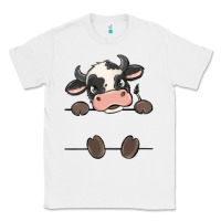 White custom cow Classic Tee - MaliasSmallBusiness