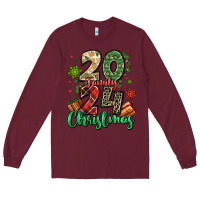 Burgundy 2024 family christmas Long Sleeve Tee - MaliasSmallBusiness