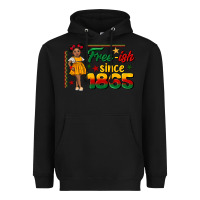 Black free ish since 1865 black girl peekaboo juneteenth Heavyweight Hoodie - CowGirlArtShop