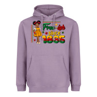 Lavender free ish since 1865 black girl peekaboo juneteenth Heavyweight Hoodie - CowGirlArtShop