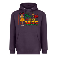 Plum free ish since 1865 black girl peekaboo juneteenth Heavyweight Hoodie - CowGirlArtShop