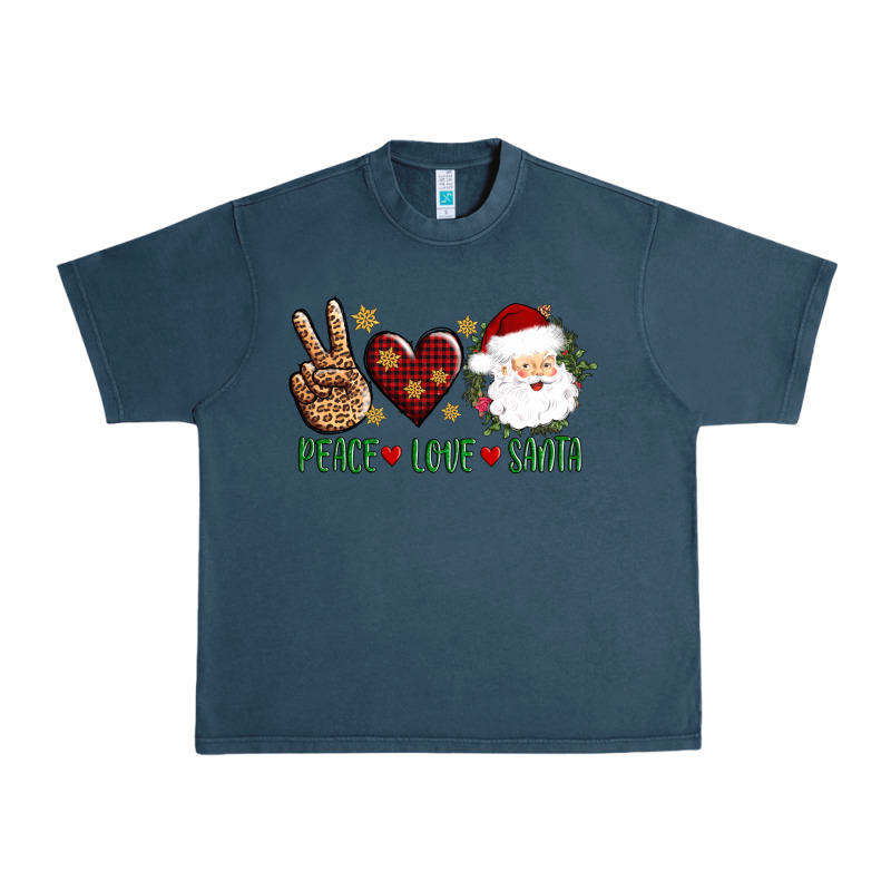 Peace Love Santa Urban Heavy Tee by AdoDesignShop | Teevron