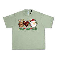Oil Green peace love Santa Urban Heavy Tee - AdoDesignShop