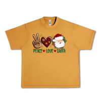 Peanut Butter peace love Santa Urban Heavy Tee - AdoDesignShop