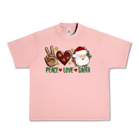 Salmon peace love Santa Urban Heavy Tee - AdoDesignShop