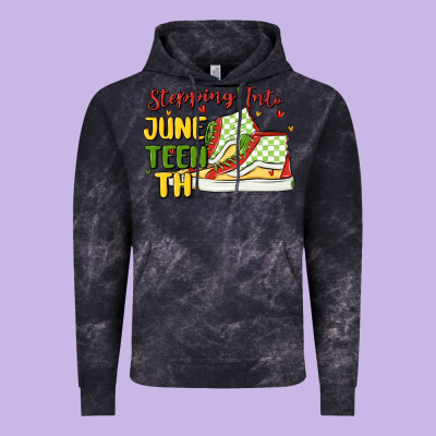 Stepping Into Juneteenth Vintage Hoodie Designed By Maliassmallbusiness