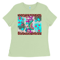 Matcha auntie leopard turquoise Ladies Tee - JahusDesignShop