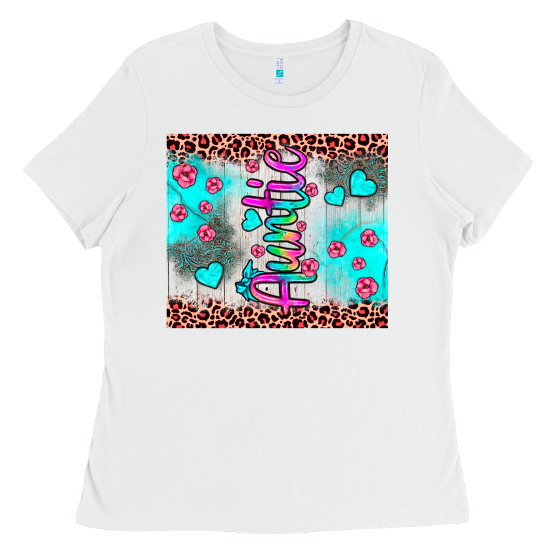 Auntie Leopard Turquoise Ladies Tee by JahusDesignShop | Teevron