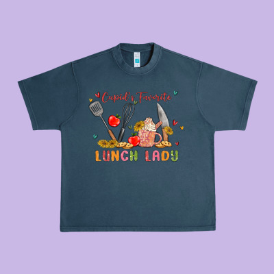 Cupids Favorite Lunch Lady Urban Heavy Tee Designed By Maliassmallbusiness
