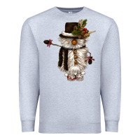 Heather Grey snowman gnome Premium Sweatshirt - CowGirlArtShop