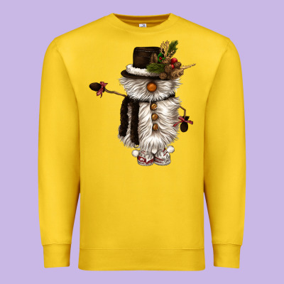 Snowman Gnome Premium Sweatshirt Designed By Cowgirlartshop