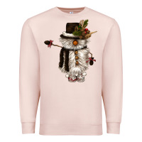 Pale Pink snowman gnome Premium Sweatshirt - CowGirlArtShop