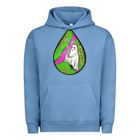 Pigment Pebble Blue halloween ghost teardrop Urban Hoodie - BundleAndBundleShop