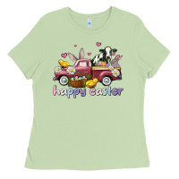 Matcha happy easter trucks Ladies Tee - AdoDesignShop