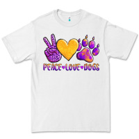 White peace love dogs Premium Tee - AdoDesignShop